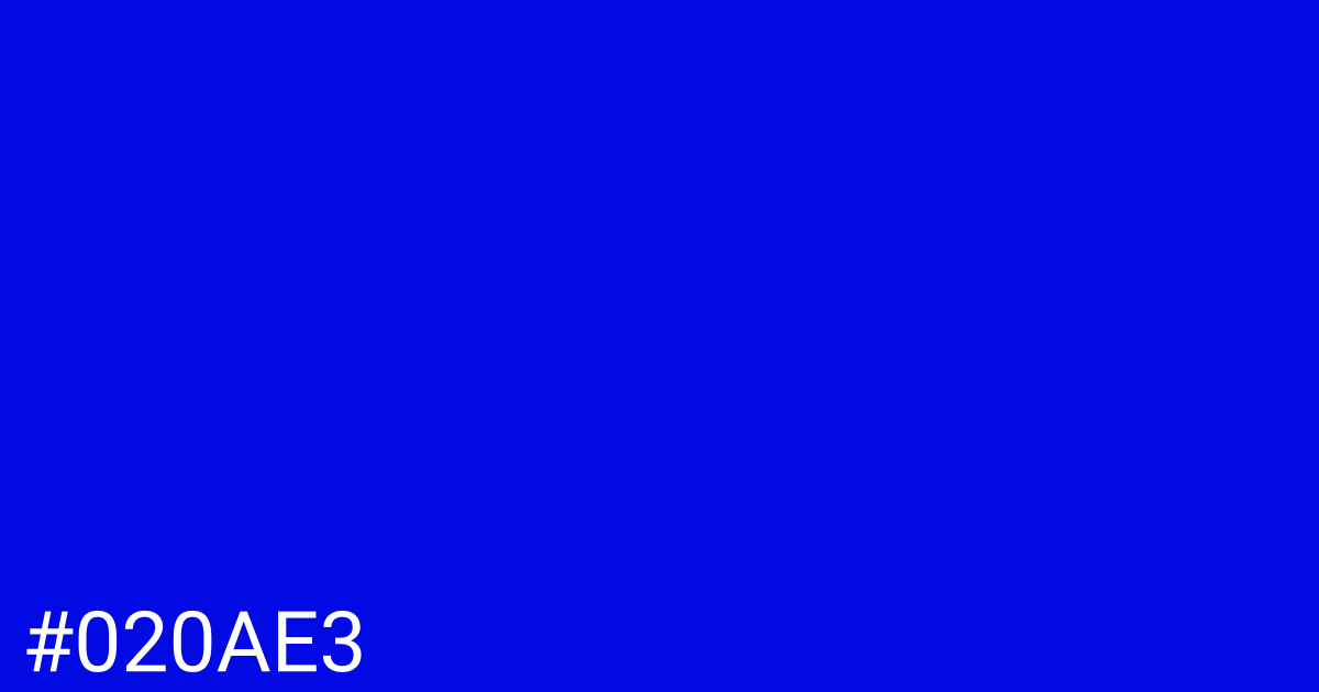 Hex color #020ae3 graphic