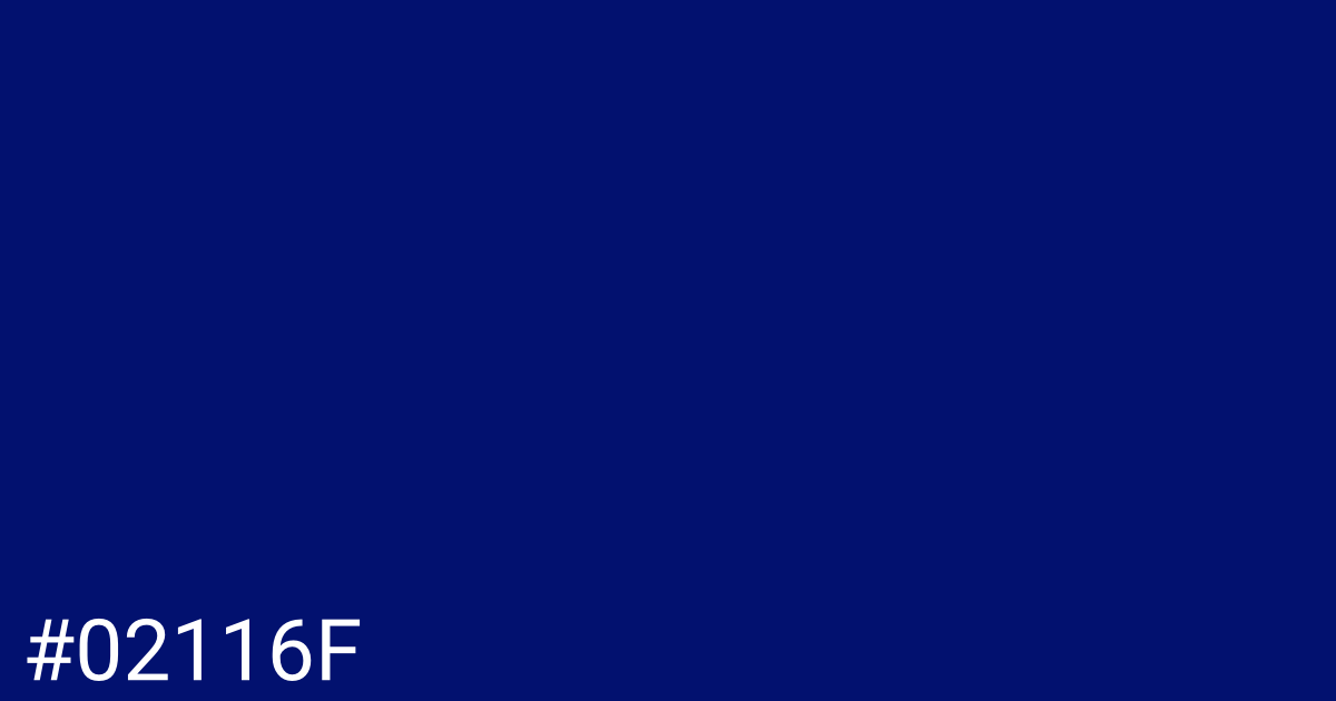Hex color #02116f graphic