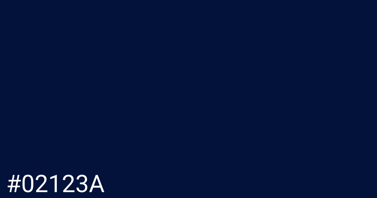 Hex color #02123a graphic