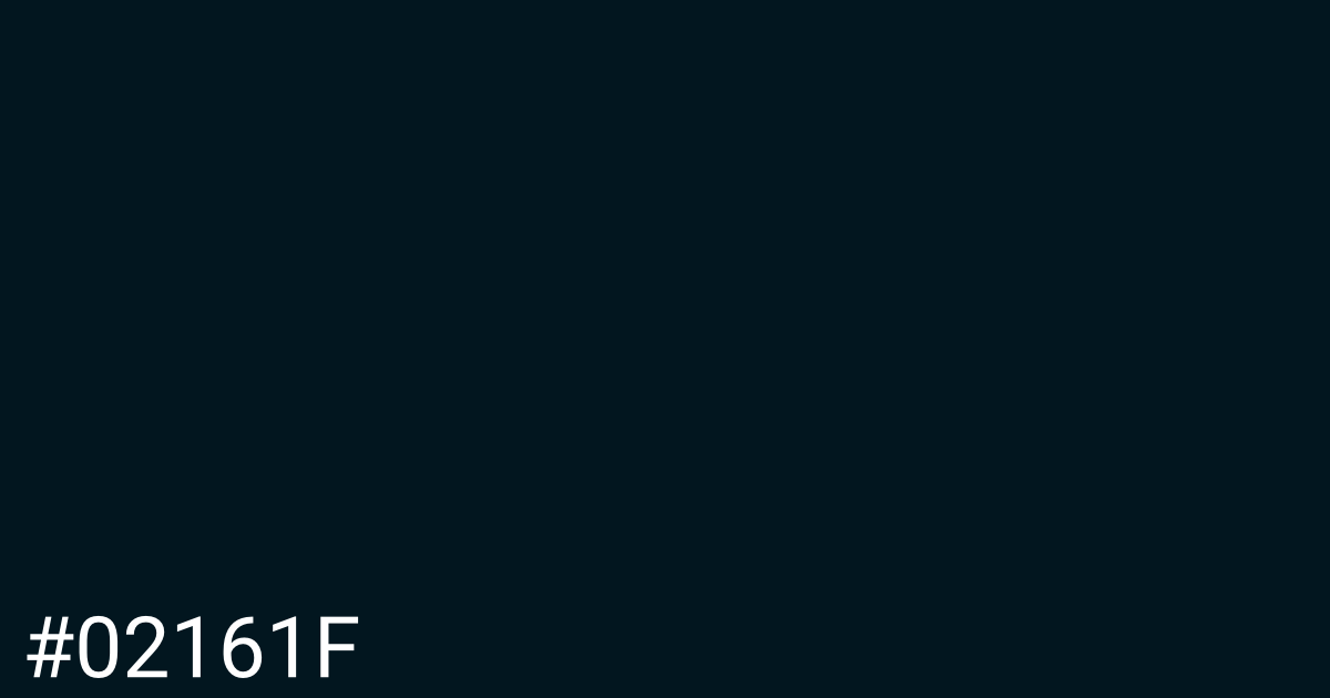 Hex color #02161f graphic