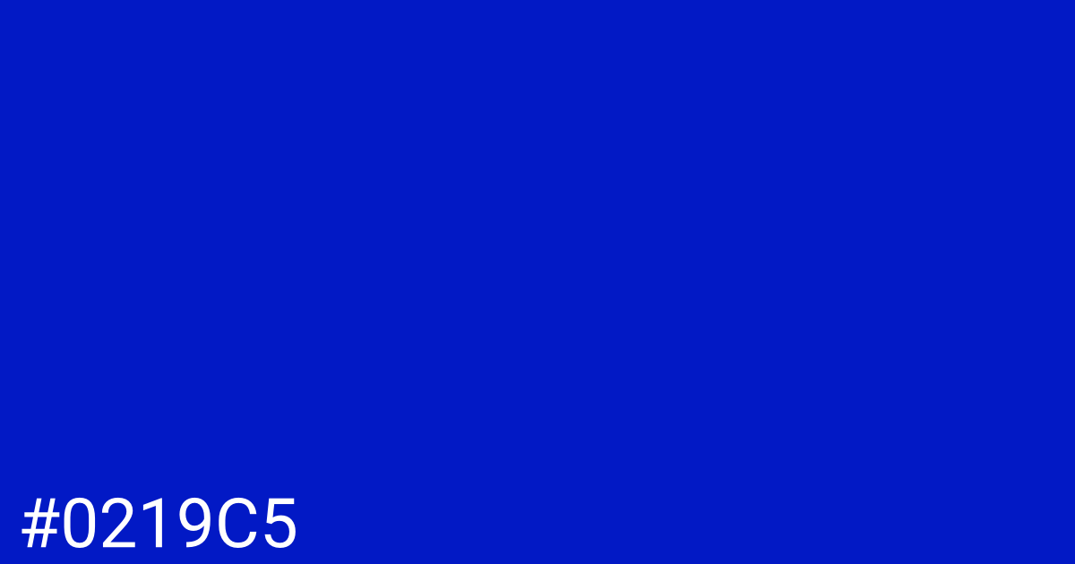 Hex color #0219c5 graphic