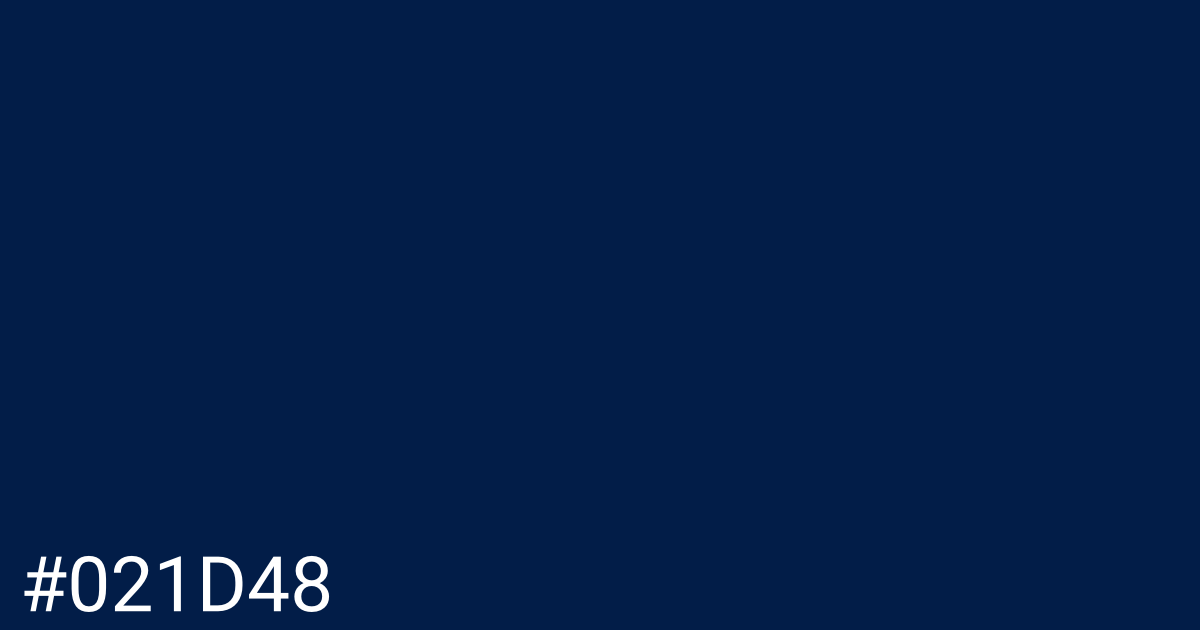 Hex color #021d48 graphic