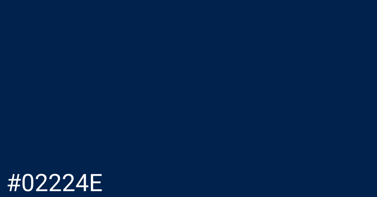 Hex color #02224e graphic