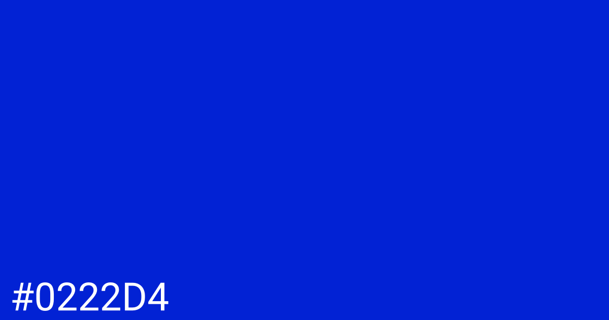 Hex color #0222d4 graphic