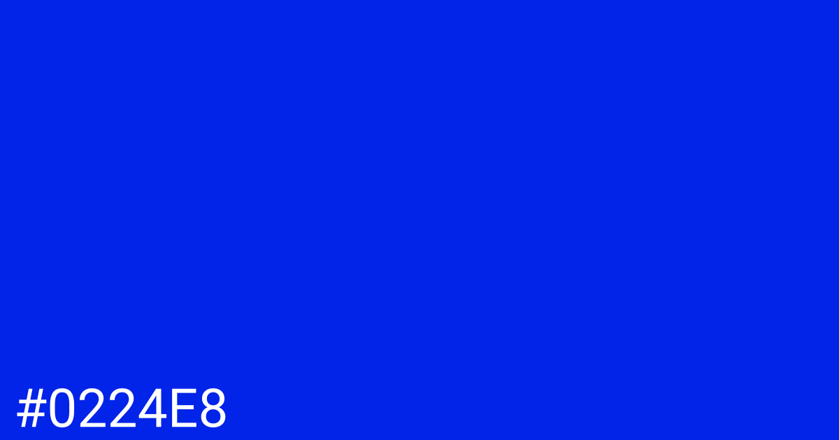 Hex color #0224e8 graphic