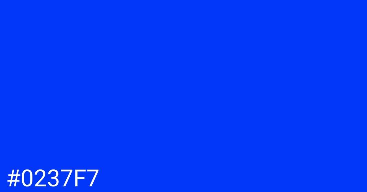 Hex color #0237f7 graphic