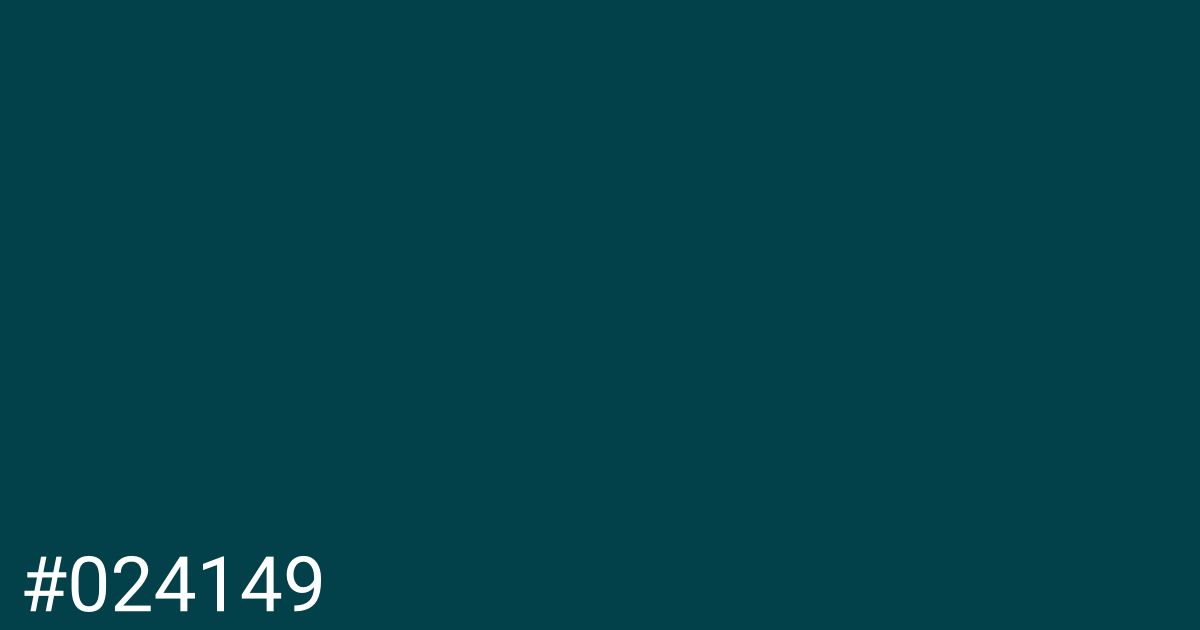 Hex color #024149 graphic