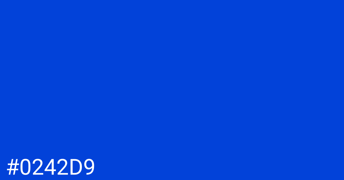 Hex color #0242d9 graphic