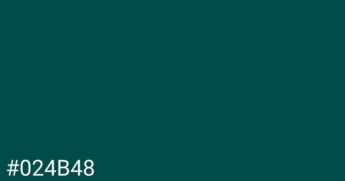 Hex color #024b48 graphic