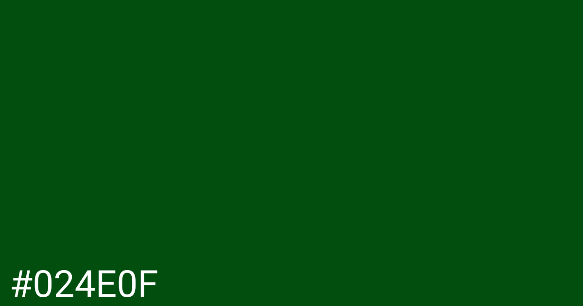 Hex color #024e0f graphic