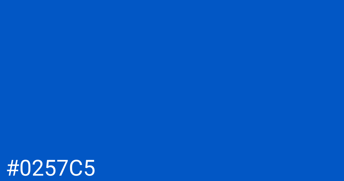 Hex color #0257c5 graphic