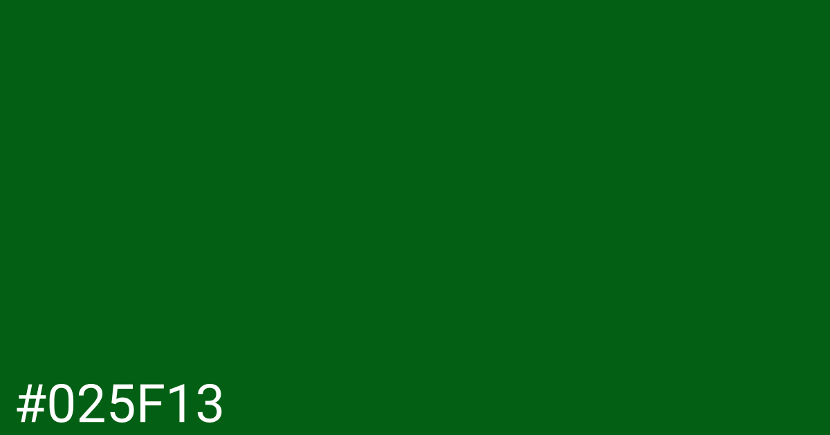 Hex color #025f13 graphic