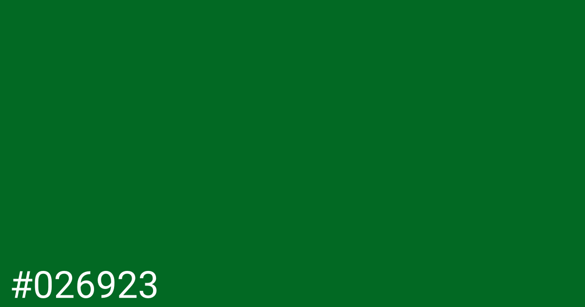 Hex color #026923 graphic