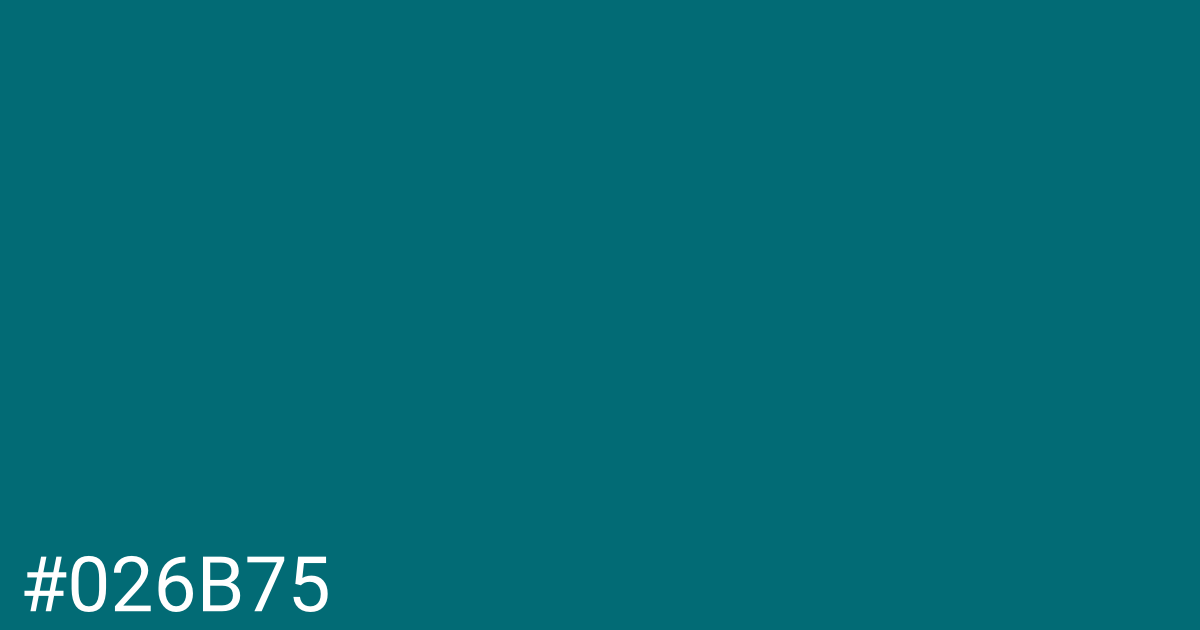 Hex color #026b75 graphic