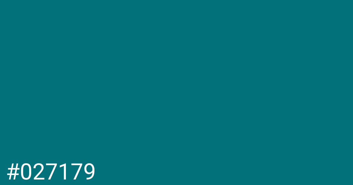 Hex color #027179 graphic
