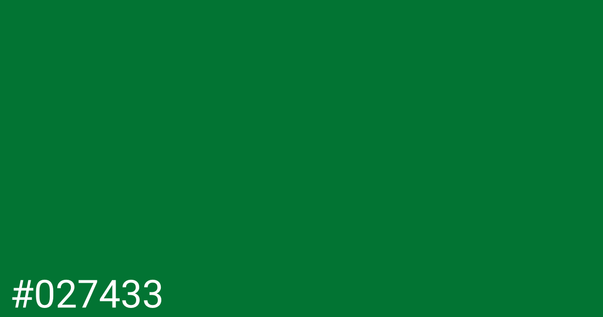 Hex color #027433 graphic