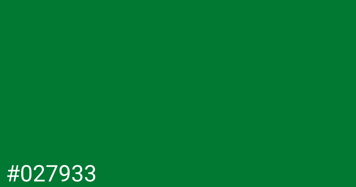 Hex color #027933 graphic