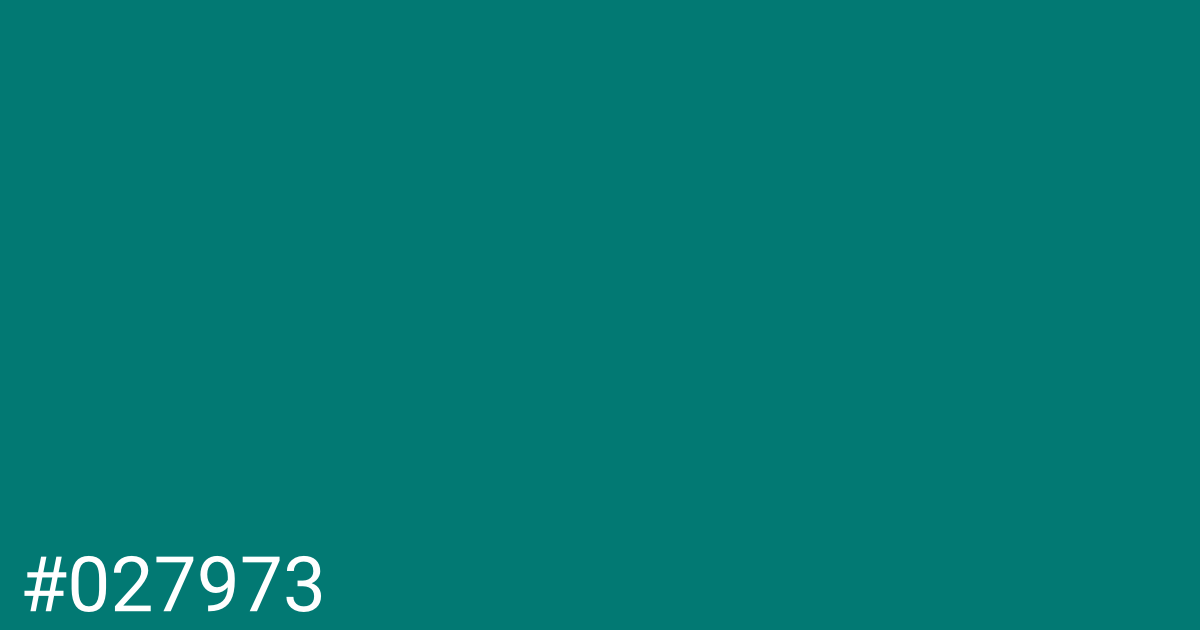 Hex color #027973 graphic