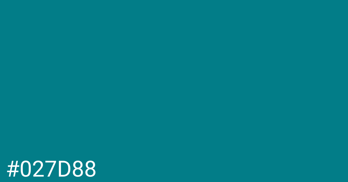 Hex color #027d88 graphic