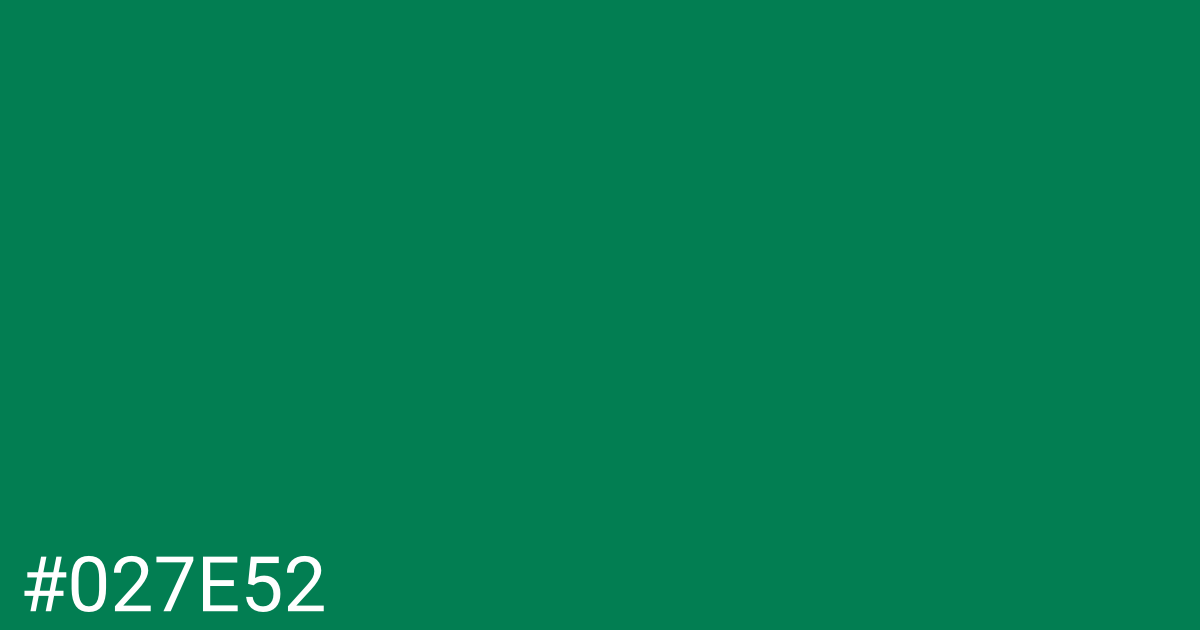 Hex color #027e52 graphic