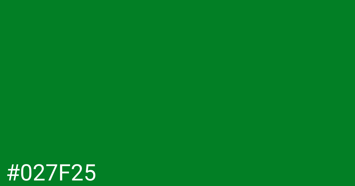 Hex color #027f25 graphic