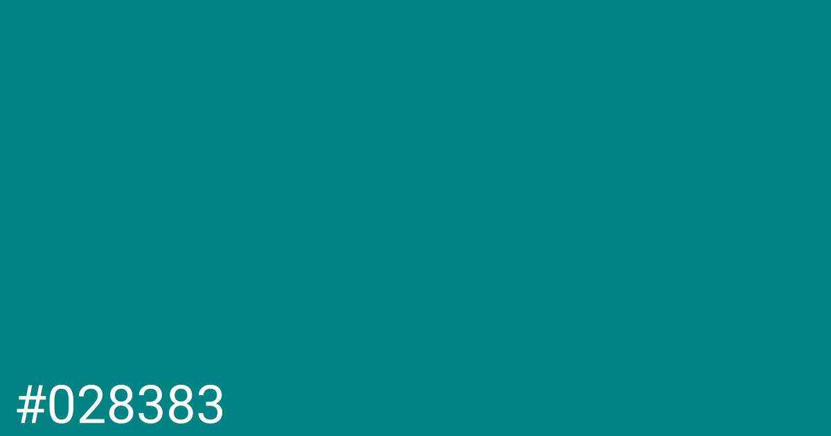 Hex color #028383 graphic