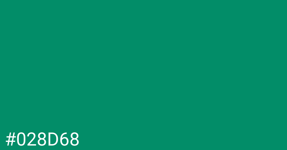 Hex color #028d68 graphic