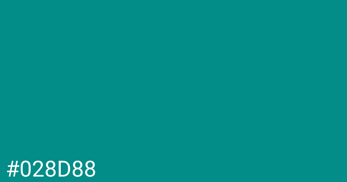 Hex color #028d88 graphic