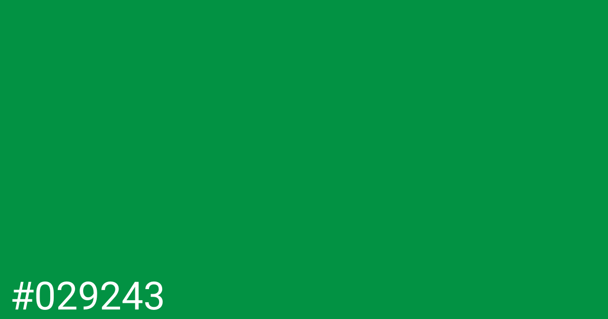 Hex color #029243 graphic