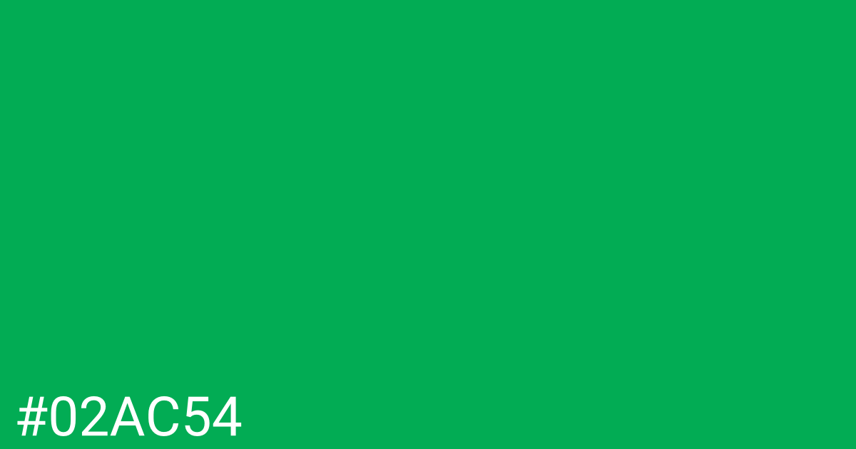 Hex color #02ac54 graphic