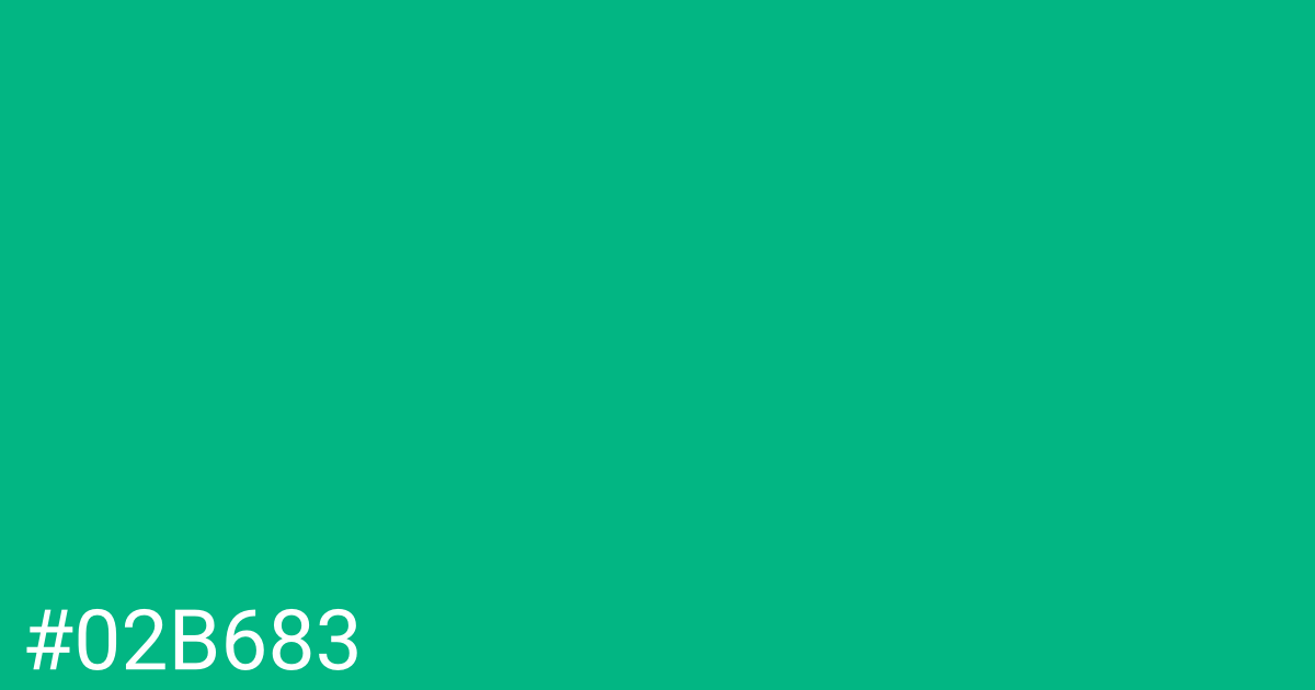 Hex color #02b683 graphic