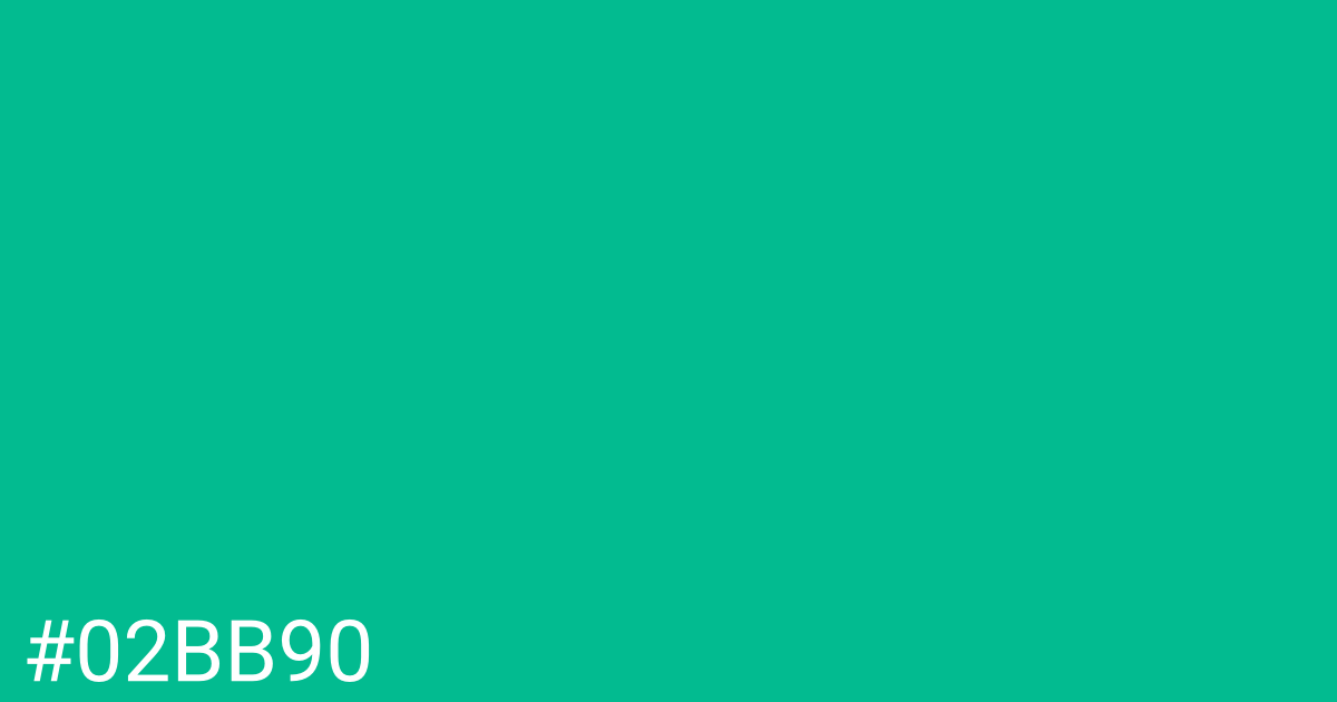 Hex color #02bb90 graphic
