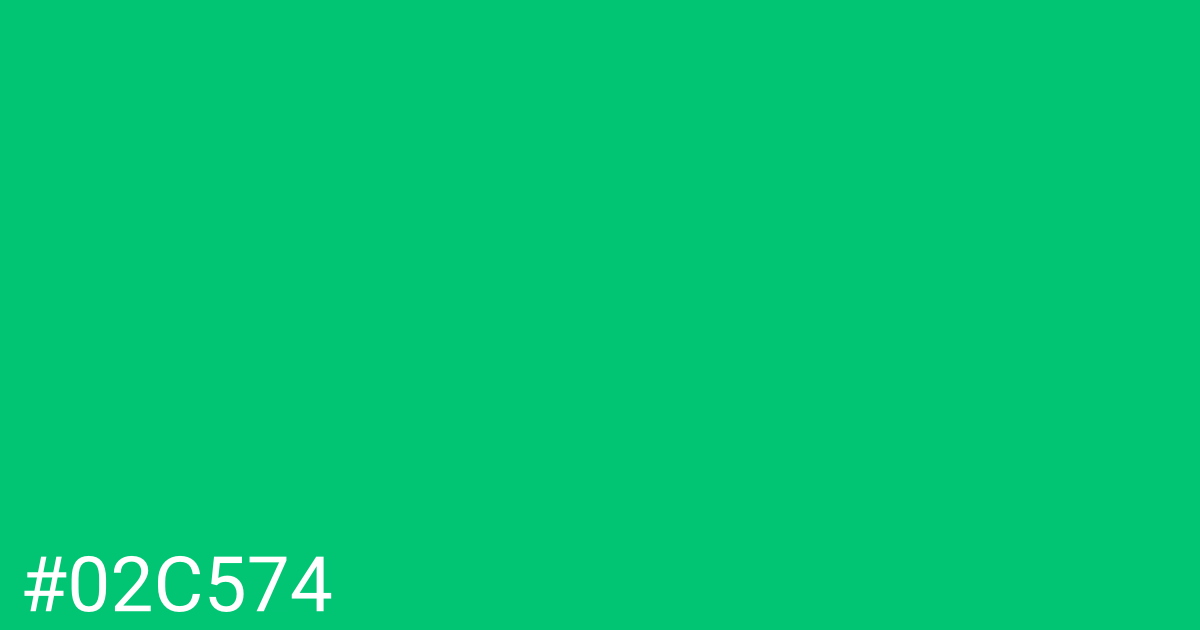 Hex color #02c574 graphic