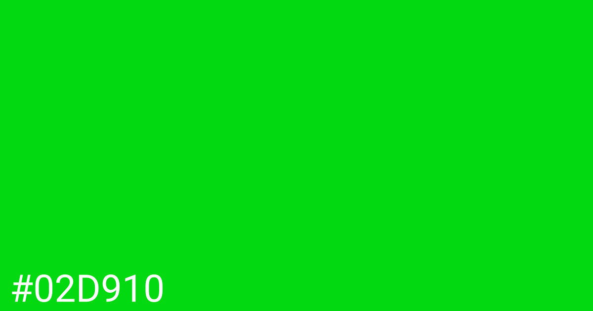 Hex color #02d910 graphic