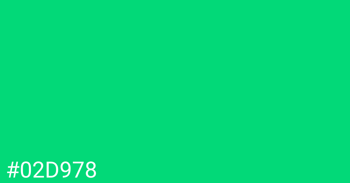 Hex color #02d978 graphic