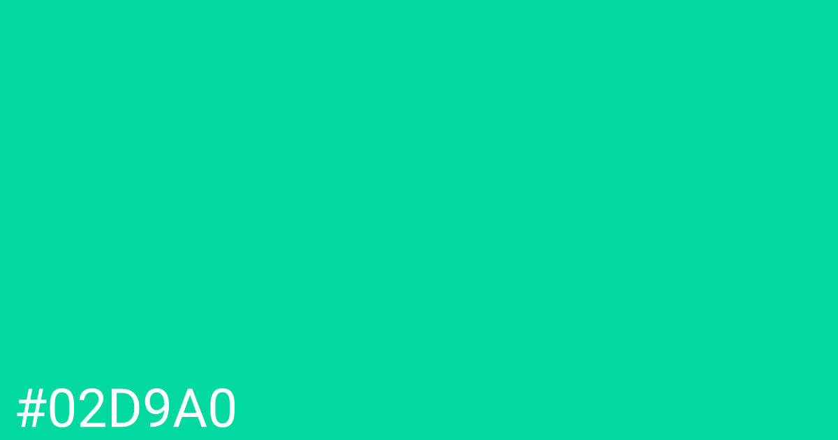 Hex color #02d9a0 graphic