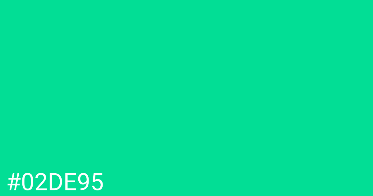 Hex color #02de95 graphic