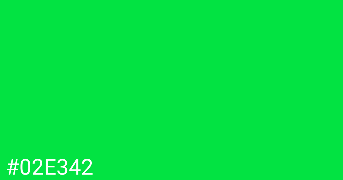 Hex color #02e342 graphic