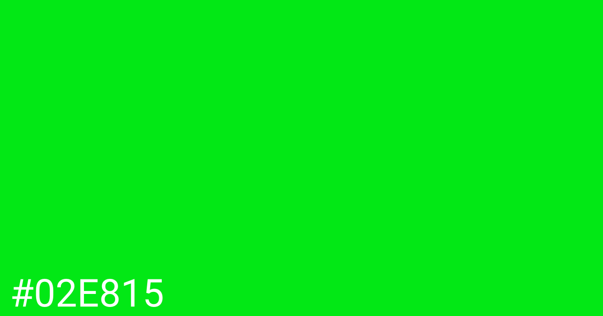 Hex color #02e815 graphic