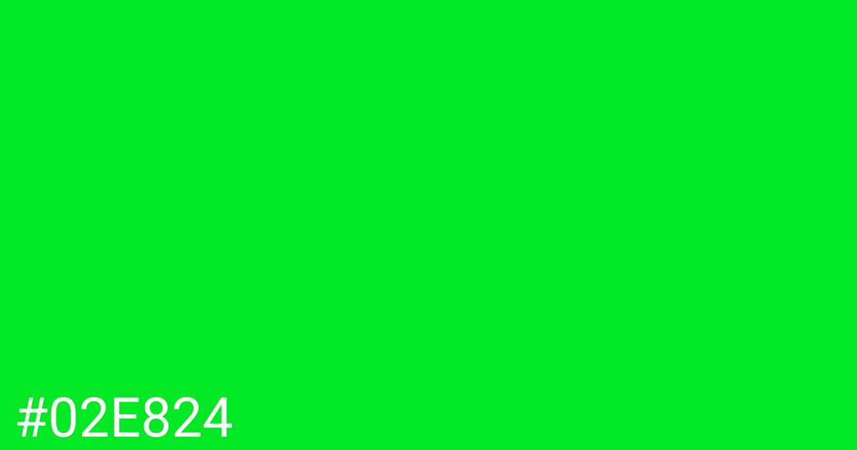 Hex color #02e824 graphic