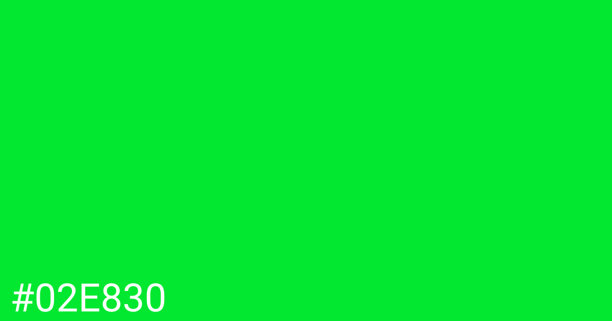 Hex color #02e830 graphic