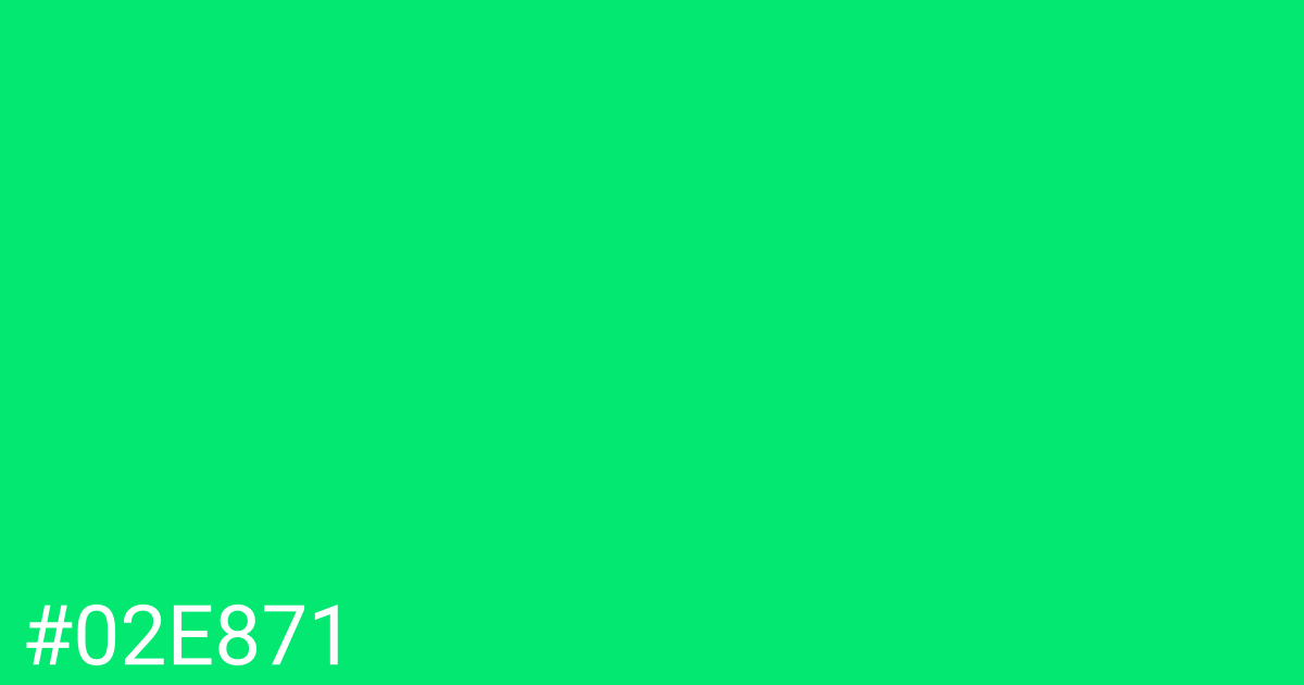 Hex color #02e871 graphic