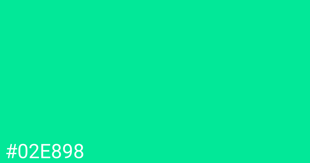 Hex color #02e898 graphic