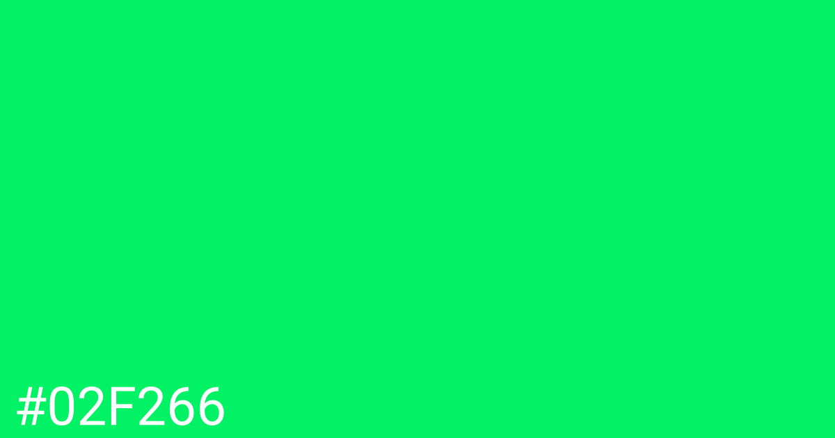 Hex color #02f266 graphic