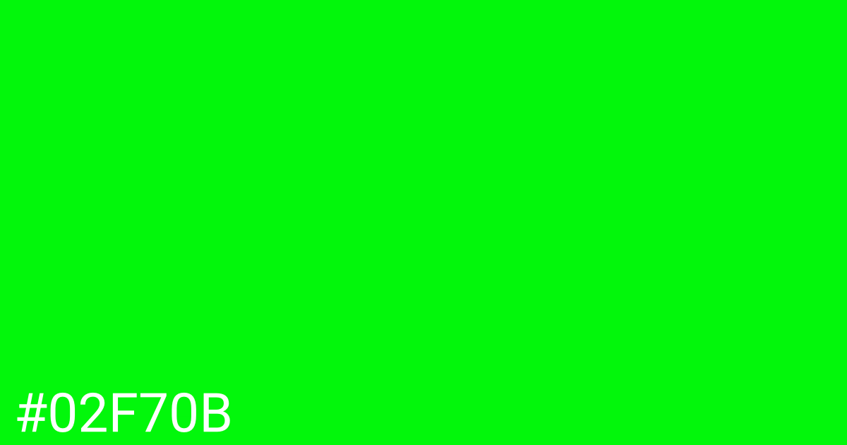 Hex color #02f70b graphic