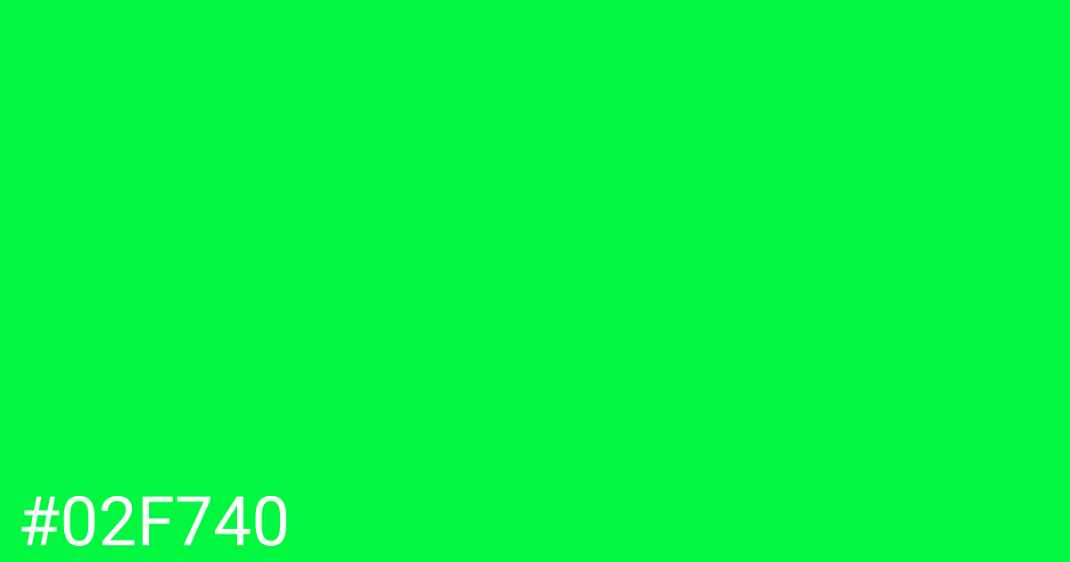 Hex color #02f740 graphic