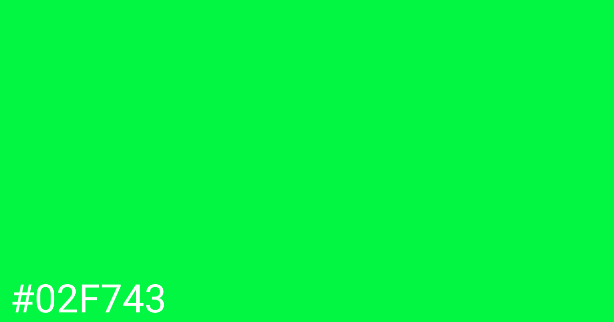 Hex color #02f743 graphic