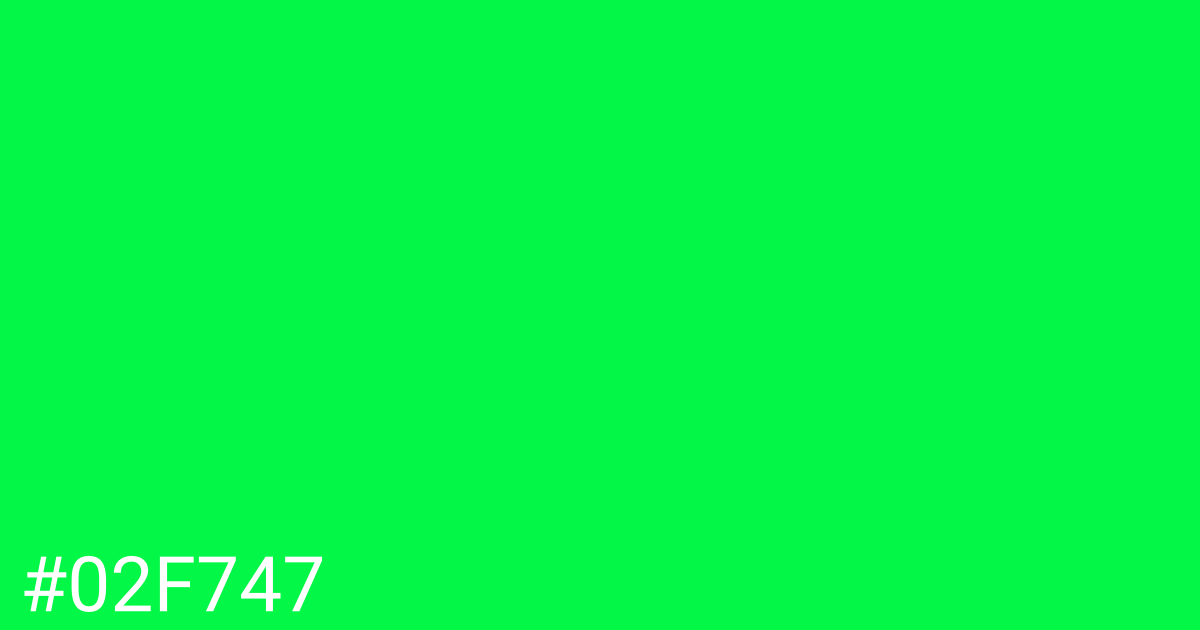 Hex color #02f747 graphic