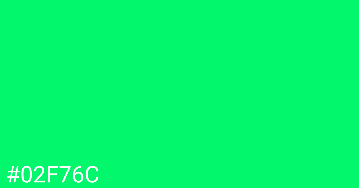 Hex color #02f76c graphic