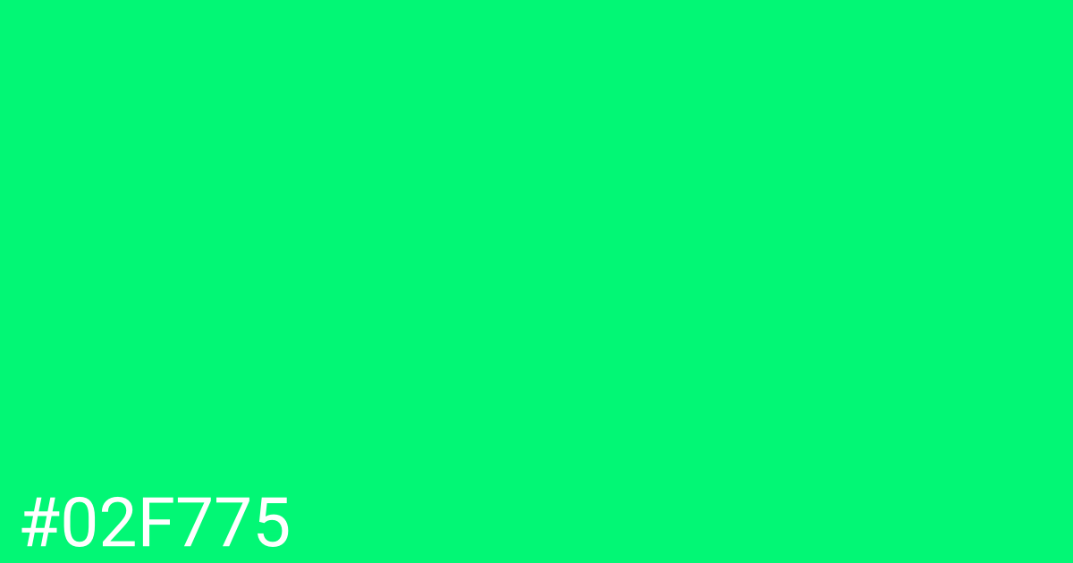 Hex color #02f775 graphic